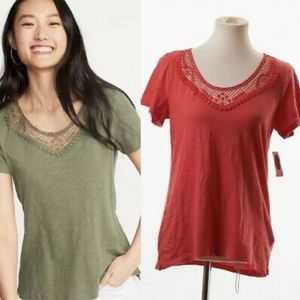 ON Crochet Slub Knit Tee